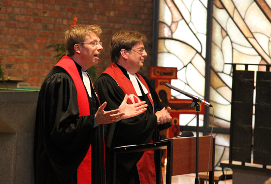 Die Pfarrer Eckert und Ploch predigen in der Pauluskirche