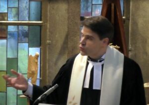 Prädikant Wolfram Harms predigt in der Christuskirche