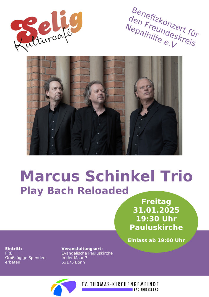 Konzertplakat Marcus Schinkel Trio Nepal-Benefiz-Konzert